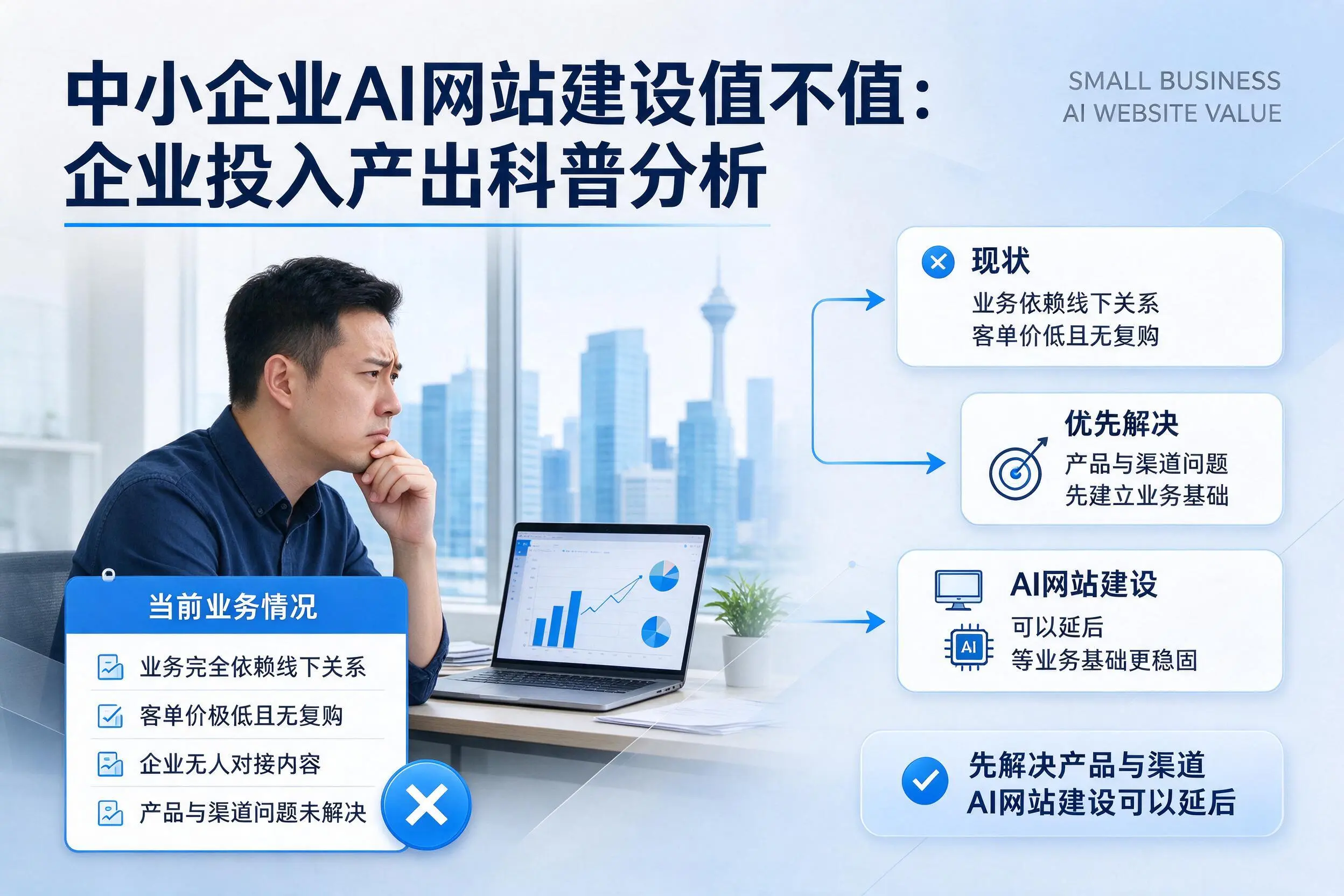 中小企业AI网站建设值不值:海东企业投入产出科普分析