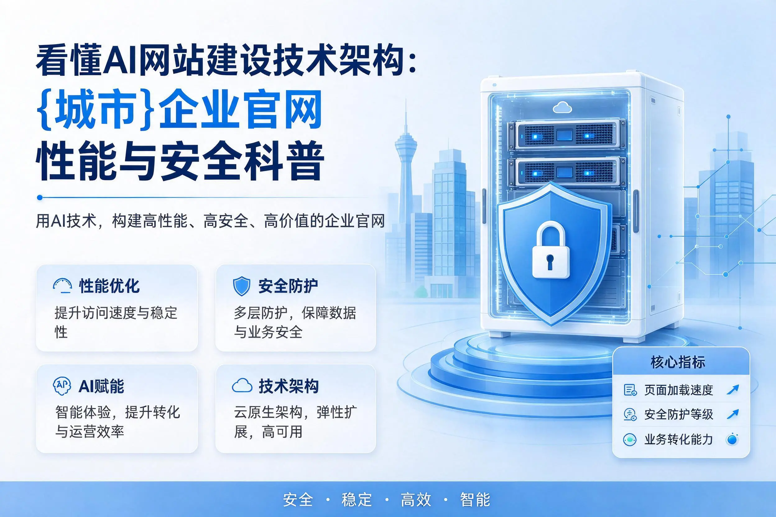 看懂AI网站建设技术架构:海东企业官网性能与安全科普