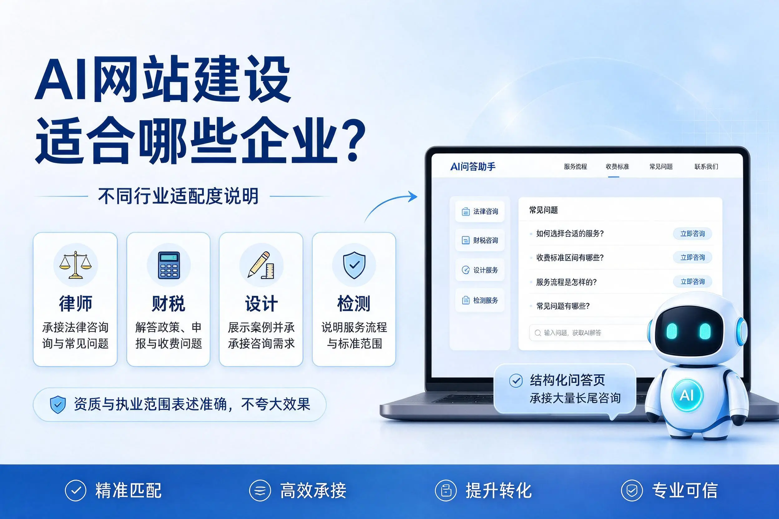AI网站建设适合哪些企业？海东不同行业适配度说明